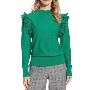 Halogen Green Detachable‎ Sleeve Sweatshirt Size SP